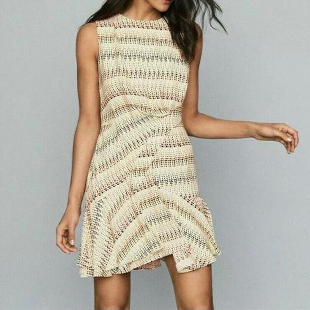 NWT Reiss Andrina Spot Ruffle Dress